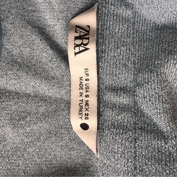 Zara Silver Ruched Blouse - Picture 4 of 4